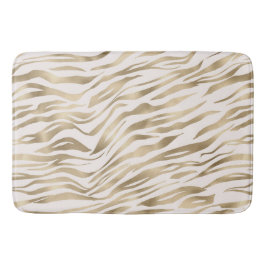 Gold Cream Zebra Print           Badematte