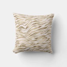 Gold Cream Zebra Print          Kissen