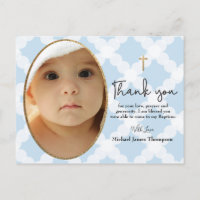 Gold Cross Blue Custom Baby Boy Taufe Foto