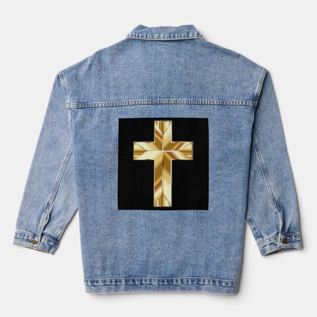 GOLD CROSS CHRISTLICH Denim Jean Jacke (Rückseite)