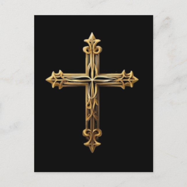 Gold Cross Postkarte (Vorderseite)