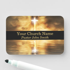 Gold Cross Reflection Church  Namensschild