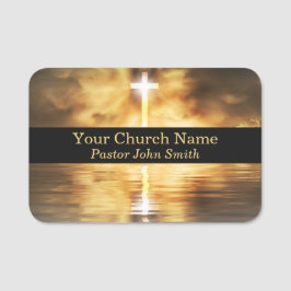 Gold Cross Reflection Church  Namensschild