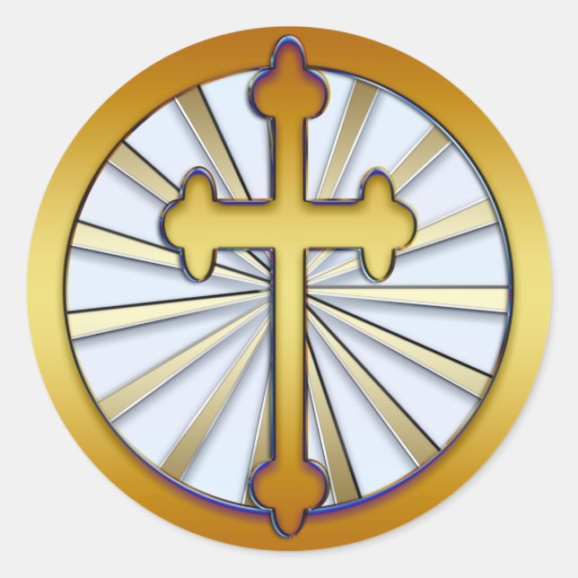 GOLD CROSS RUNDER AUFKLEBER (Vorderseite)