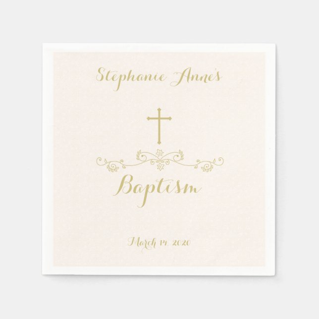 Gold Cross und Laurels Serviette (Vorderseite)