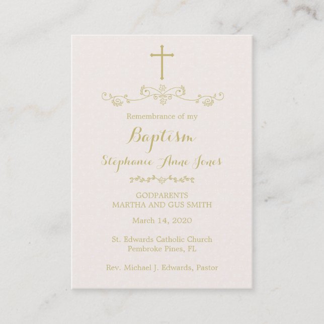 Gold Cross und Laurels Visitenkarte (Vorderseite)