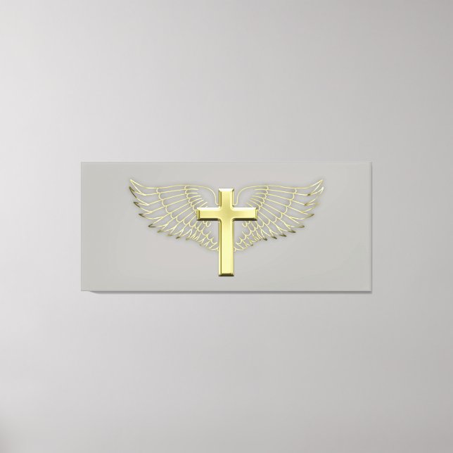 Gold Cross Wing Leinwanddruck (Vorderseite)