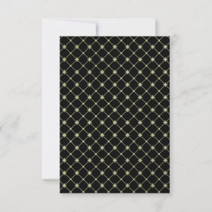 Gold Crossings auf der Black Response Card RSVP Karte