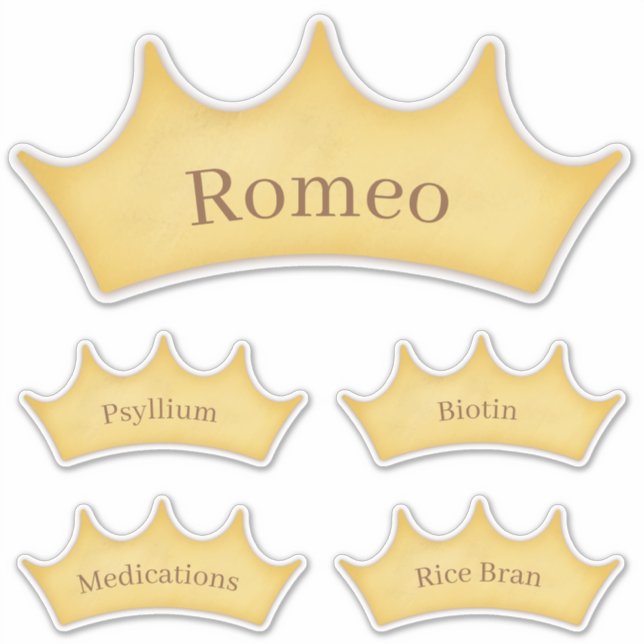 Gold Crown Barn Tack & Füttre Room Name Labels (Vorderseite)