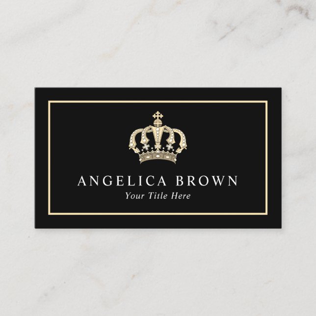 Gold Crown Business Card Visitenkarte (Vorderseite)