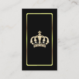 Gold Crown Classy Business Card Visitenkarte