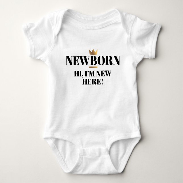 Gold Crown Newborn Baby Strampler (Vorderseite)