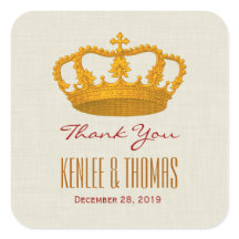 GOLD Crown Vielen Dank Bride Groom Wedding V27