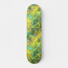 Gold Crumpled Textur Skateboard