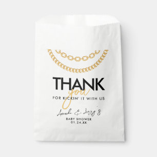 Gold Cuban Link Chain Hip Hop Baby Shower Geschenktütchen