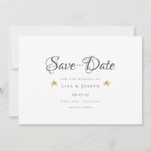 Gold Cupids Elegantes Skript Save The Date