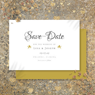 Gold Cupids Elegantes Skript Save The Date