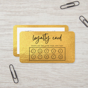Gold Custom Loyalty Card Visitenkarte