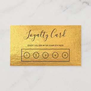 Gold Custom Loyalty Card Visitenkarte
