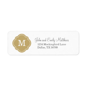 Gold Custom Personalisiert Monogram
