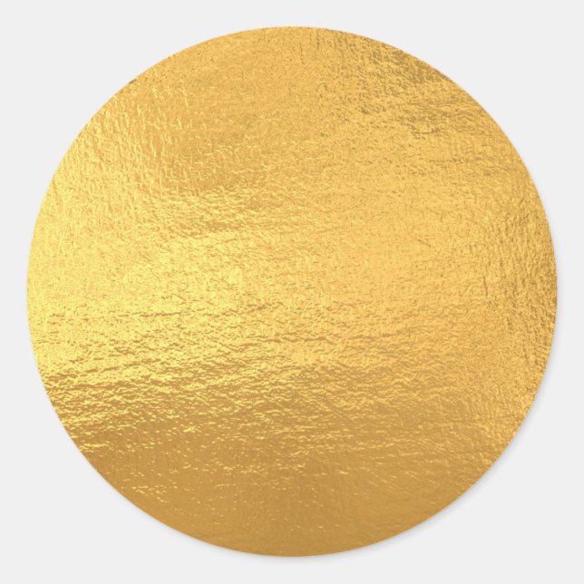 Gold Custom Trendy Runder Aufkleber (Vorderseite)