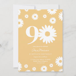 Gold Daisy 90. Geburtstagsfeier Einladung