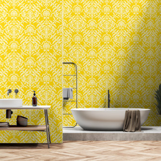 Gold-Damask-Farbe Peel und Stick entfernbarer Viny Tapete