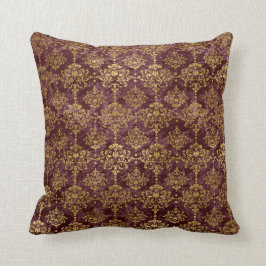 Gold Damask im Hintergrund Kissen