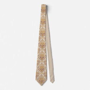 Gold-Damask-Muster Elegantes Musterdesign Krawatte