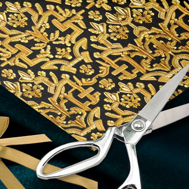 Gold Damask Stickerei - Verziertes historisches De Seidenpapier (Von Creator hochgeladen)