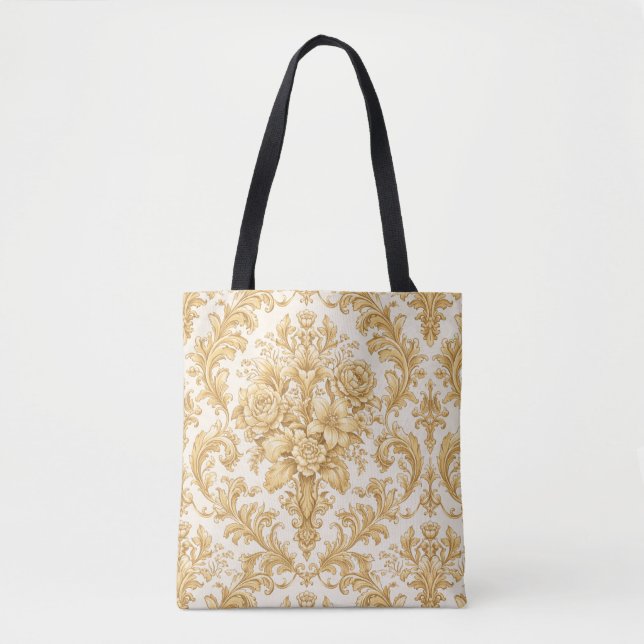 Gold-Damasken-Blumenmuster (Vorderseite)