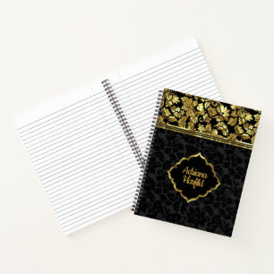 Gold-Damaskus-Goldrahmen Notizbuch