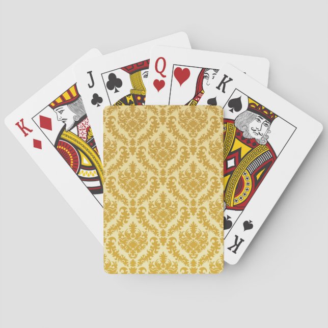 Gold-Damaskus Spielkarten (Rückseite)
