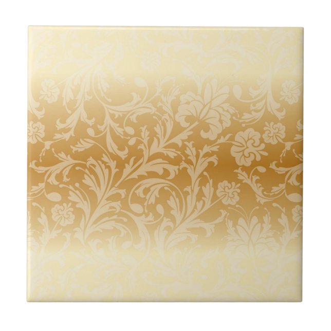 Gold Damast Fliese (Vorderseite)