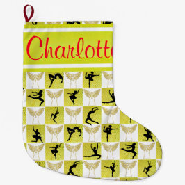 GOLD DANCER ANGEL PERSONALISIERT CHRISTMAS STRUMPF GROßER WEIHNACHTSSTRUMPF