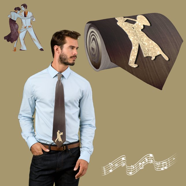 Gold Dancers Silhouetten ( Imitate Glitzer ) Krawatte (Von Creator hochgeladen)