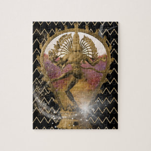 Gold Dancing Shiva Starry Zickzack Puzzle
