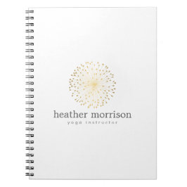 GOLD DANDELION STERNEXPLOSION LOGO on WHITE Notebo Notizblock