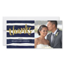 Gold Danke Striped Wedding Foto Vielen Dank