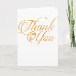 Gold danken Ihnen elegantes Typografieskript Dankeskarte