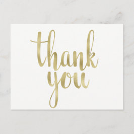 Gold Dankeschön Postkarten, Folie Postkarte