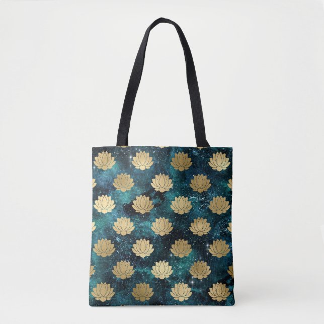 Gold & Dark Green Galaxy Dharma Mandala Muster (Vorderseite)