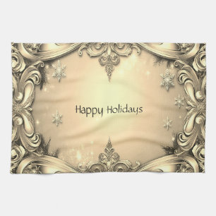 Gold Decorative Holiday Küche Handtuch