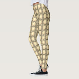 Gold Decorative Holiday Legging Leggings