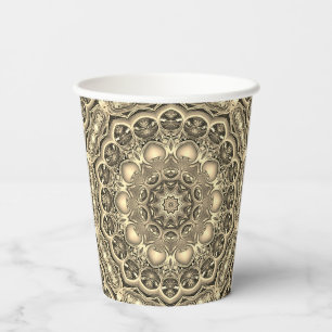 Gold Decorative Holiday Paper Cups Pappbecher