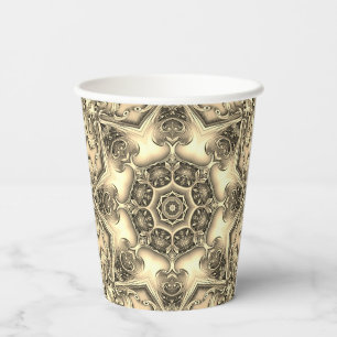 Gold Decorative Holiday Paper Cups Pappbecher