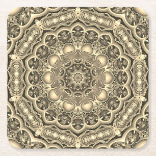 Gold Decorative Holiday Paper Untersetzer