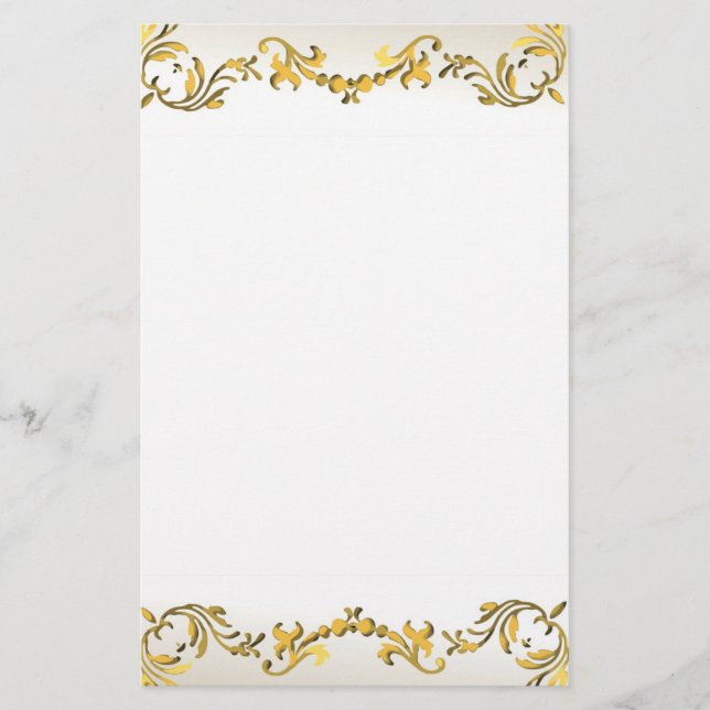 Gold Decorative Scroll Border Flyer (Vorne)