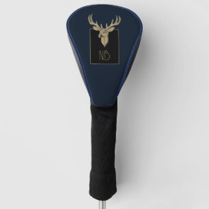 Gold Deer Head Golf Cover Headcover
