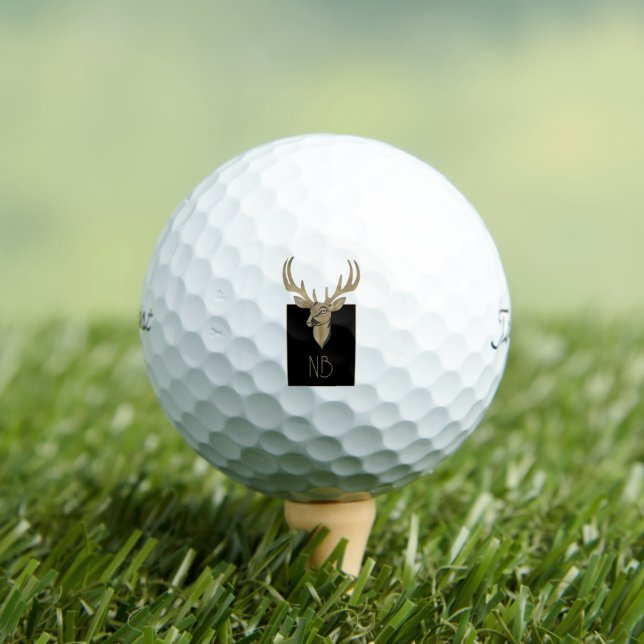 Gold Deer Head Golfball (Insitu T-Shirt)